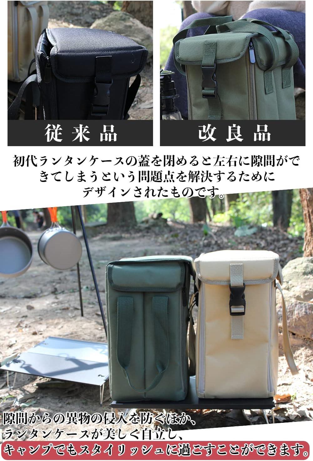 CHENGMAY ランタンケース オイルランタン ハリケーンランタン ケース 収納ケース アウトドア キャンプ用品 全面クッション 大容量 防水 頑丈 おしゃれ (16×16×28cm, オリーブ色)